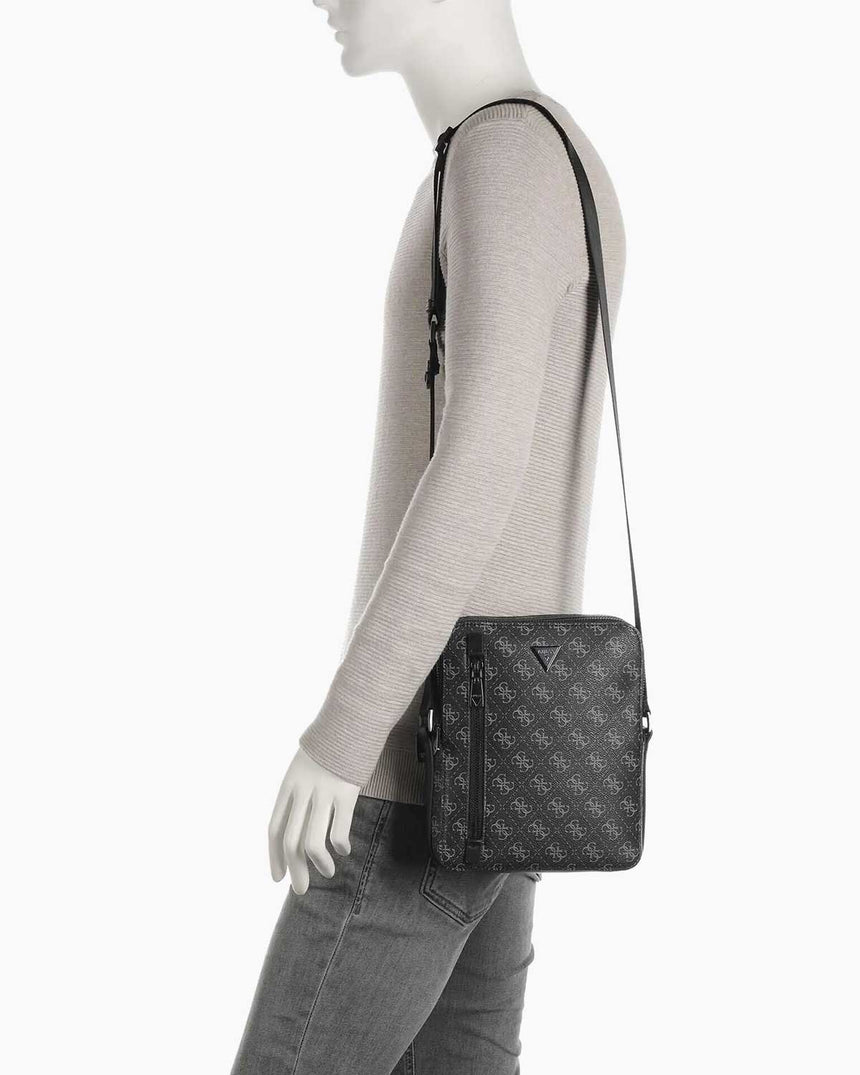 Guess Torino Fermuar Detaylı Çapraz Askılı Çanta Black