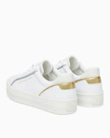 Tommy Hilfiger Kelsey Güçlendirilmiş Deri Kadın Sneaker White/Gold