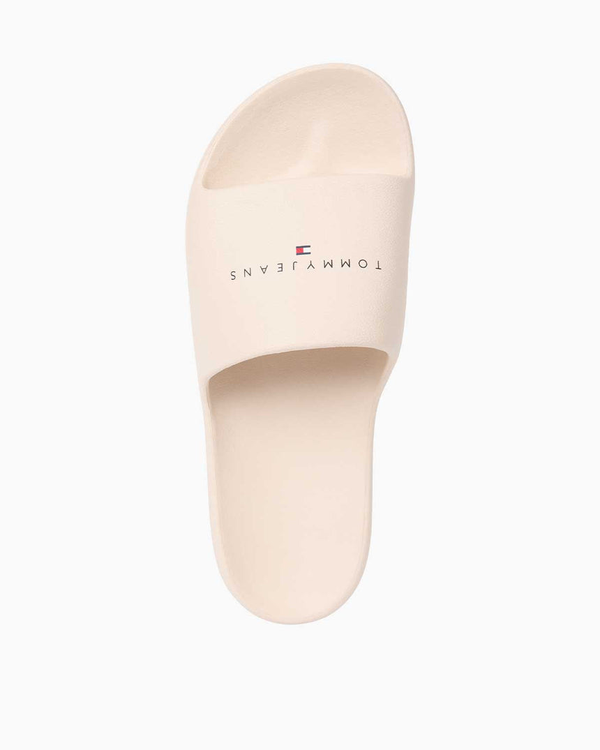 Tommy Hilfiger Logolu Basic Terlik Newsprint