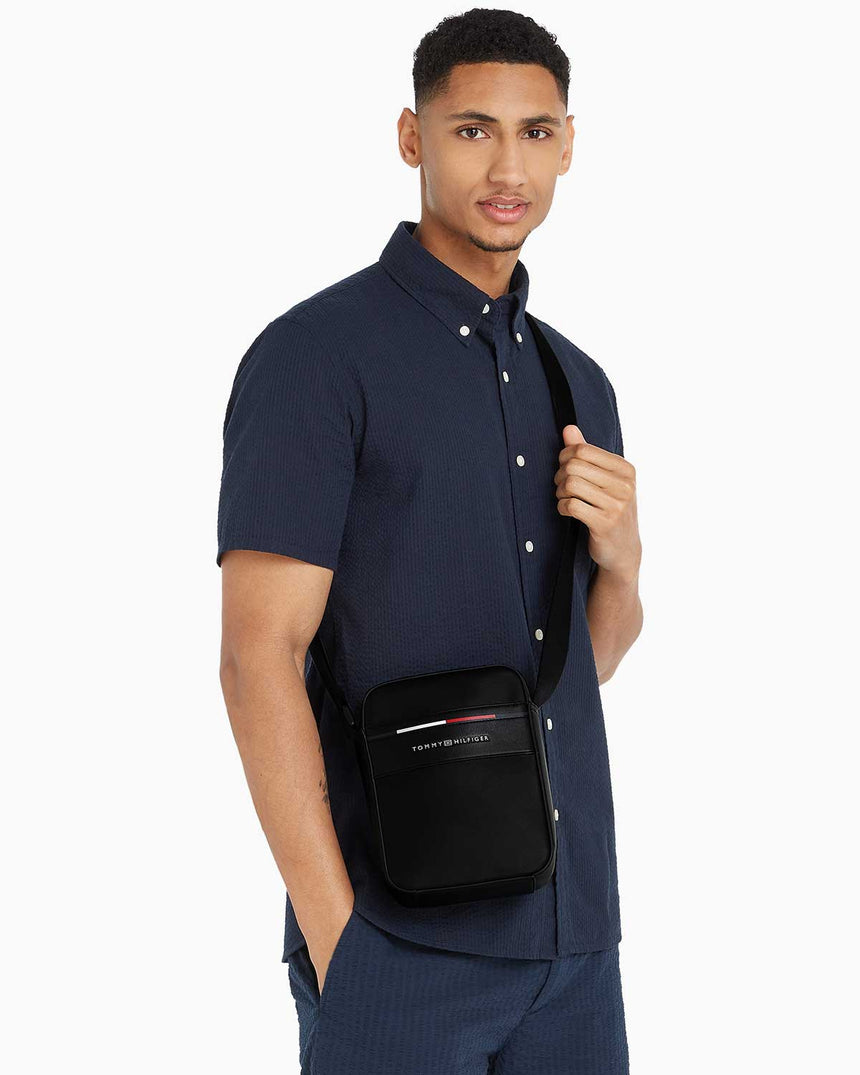 Tommy Hilfiger Foundation Mini Çapraz Askılı Çanta Black