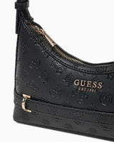 Guess Zarela Zincir Detaylı Omız Çantası Black Logo