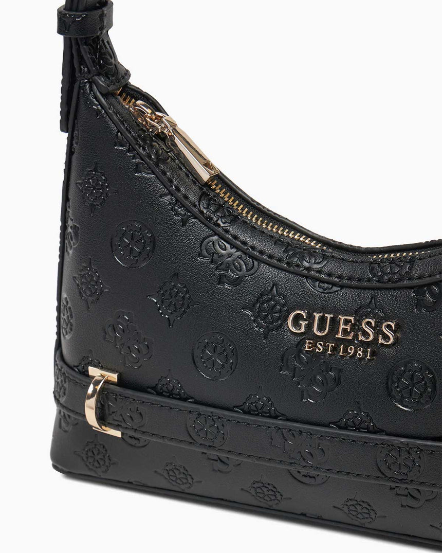 Guess Zarela Zincir Detaylı Omız Çantası Black Logo