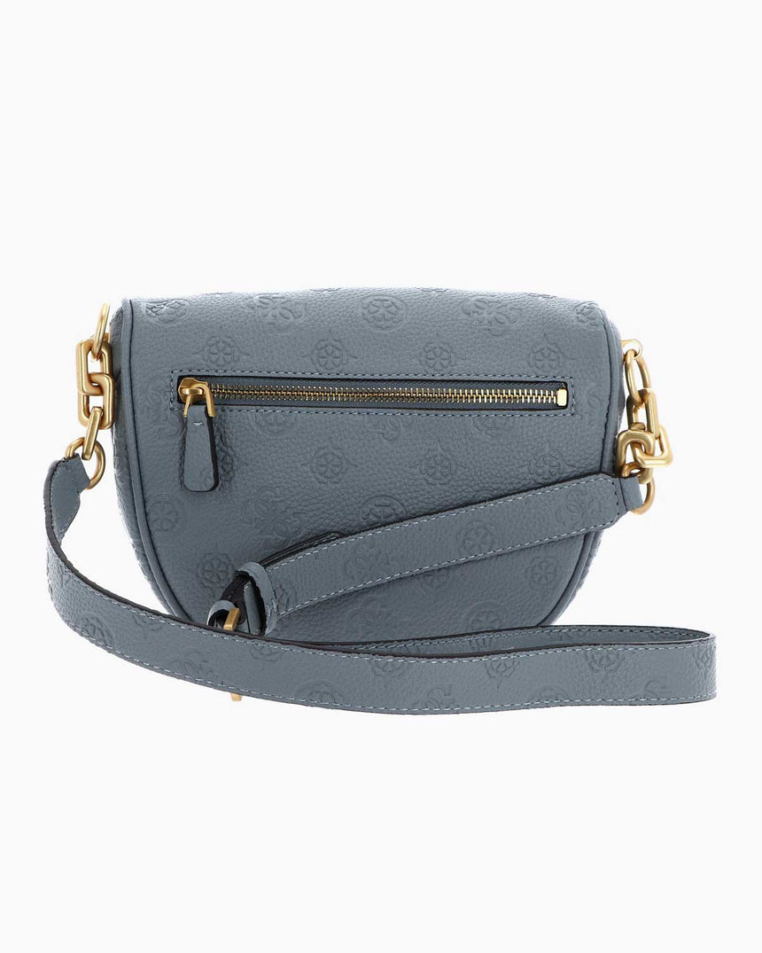 Guess Peony Kabartma Logolu Çapraz Askılı Çanta Light Denim Logo