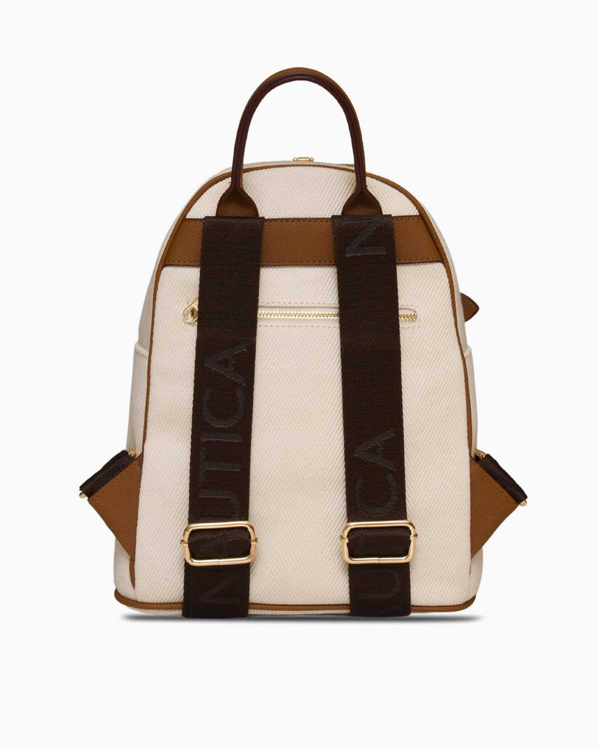 Nautica Kemer Detaylı Sırt Çantası Bej - Taba