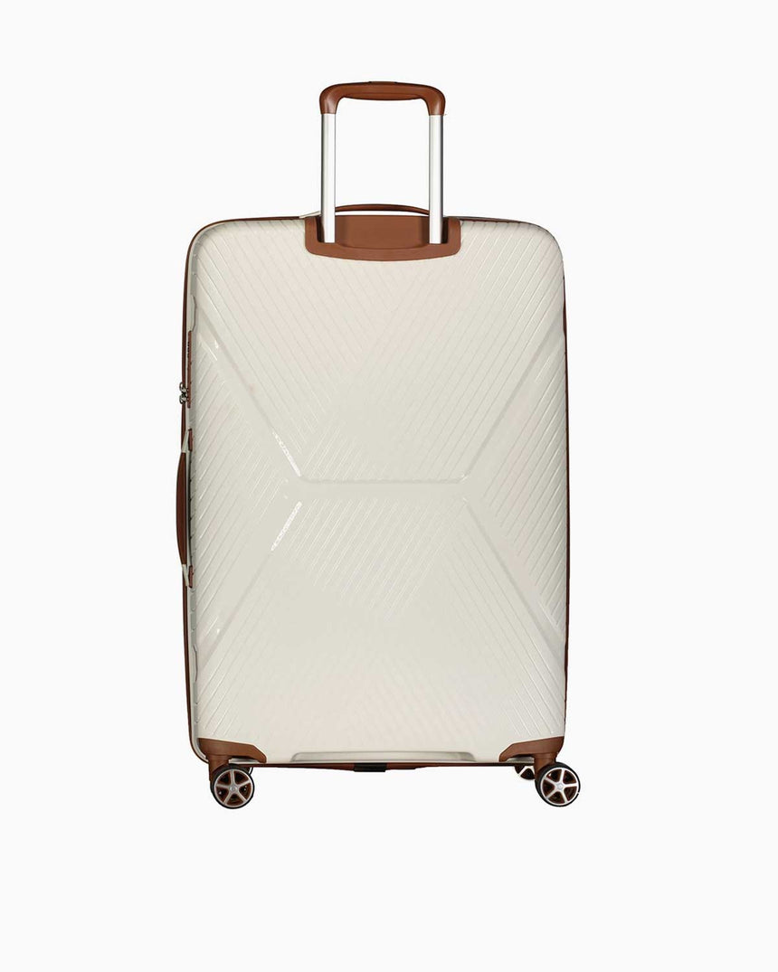 Benetton Trolley Sert Kabuklu Büyük Boy Valiz Beyaz