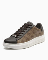Guess Vibo Cupsole Monogram Sneakers Beige / Brown