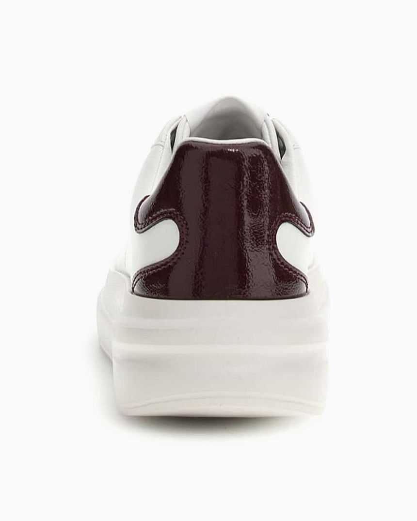 Guess Elbina10 Baskılı Kadın Deri Sneaker White Wine