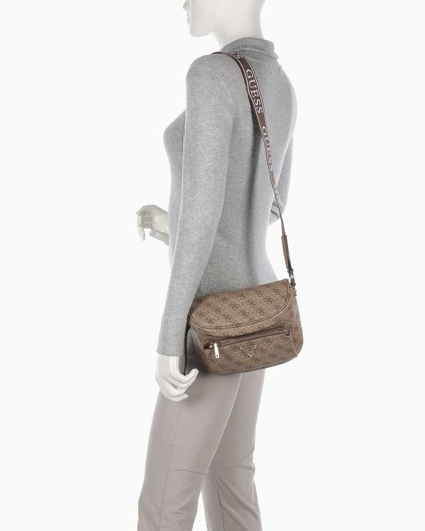 Guess Power Play Mini Body Bag Latte Logo