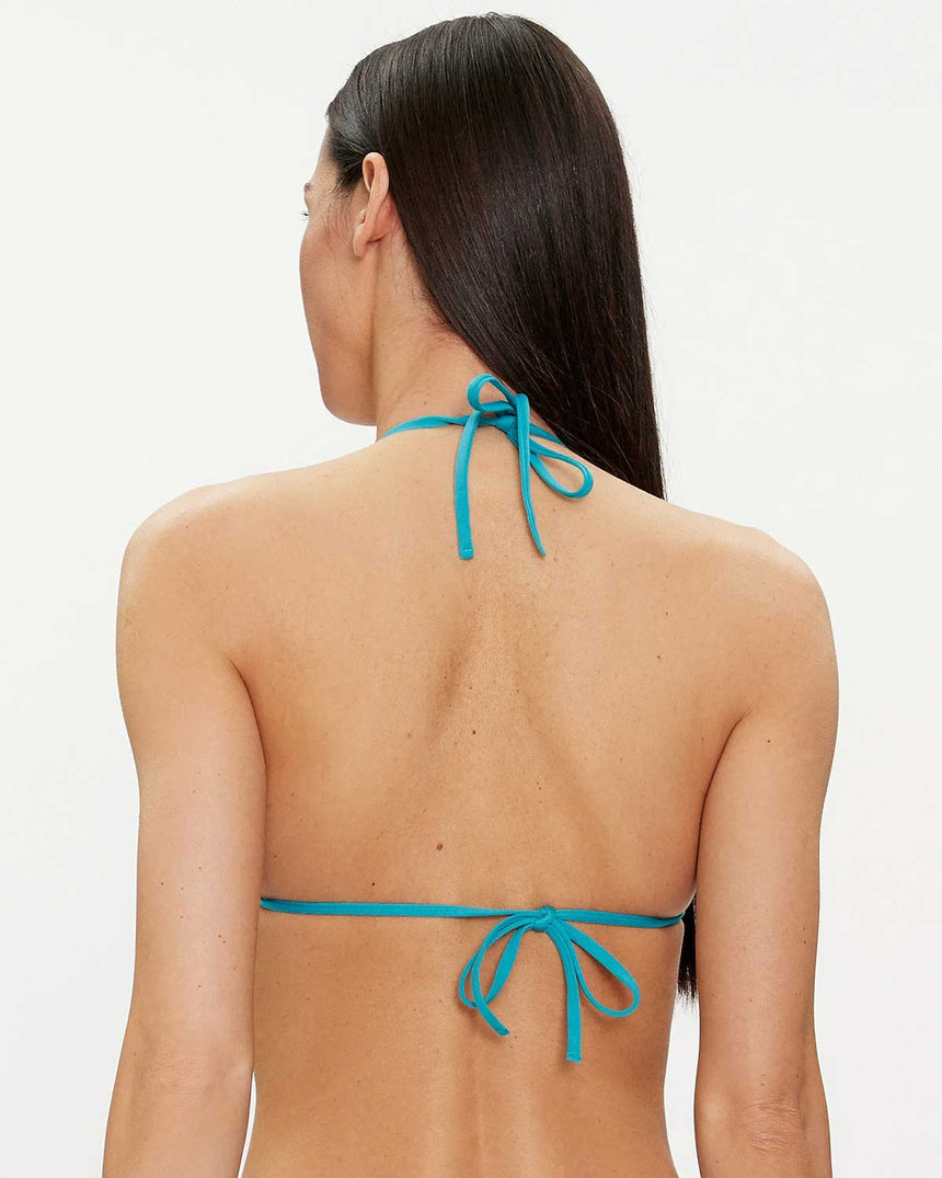 Calvin Klein Triangle Swim Tops Bikini Üstü Blue