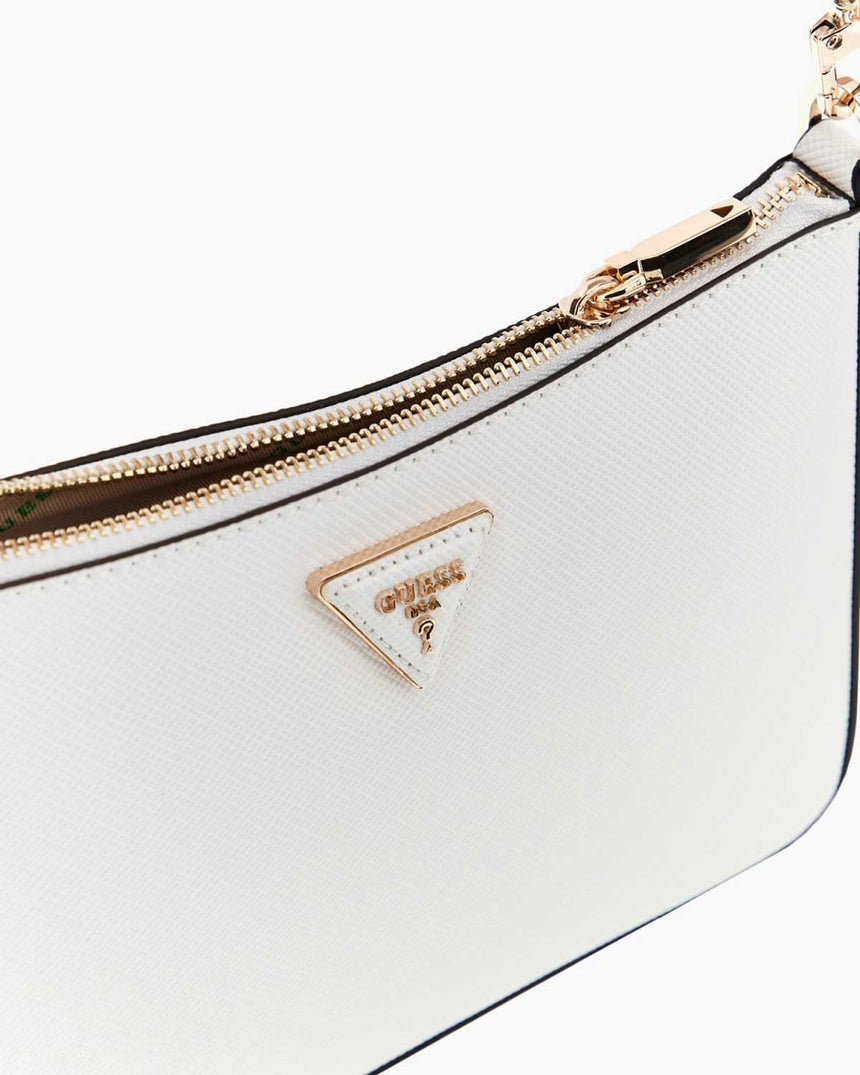 Guess Eco Jazlynn Logolu Omuz Çantası White