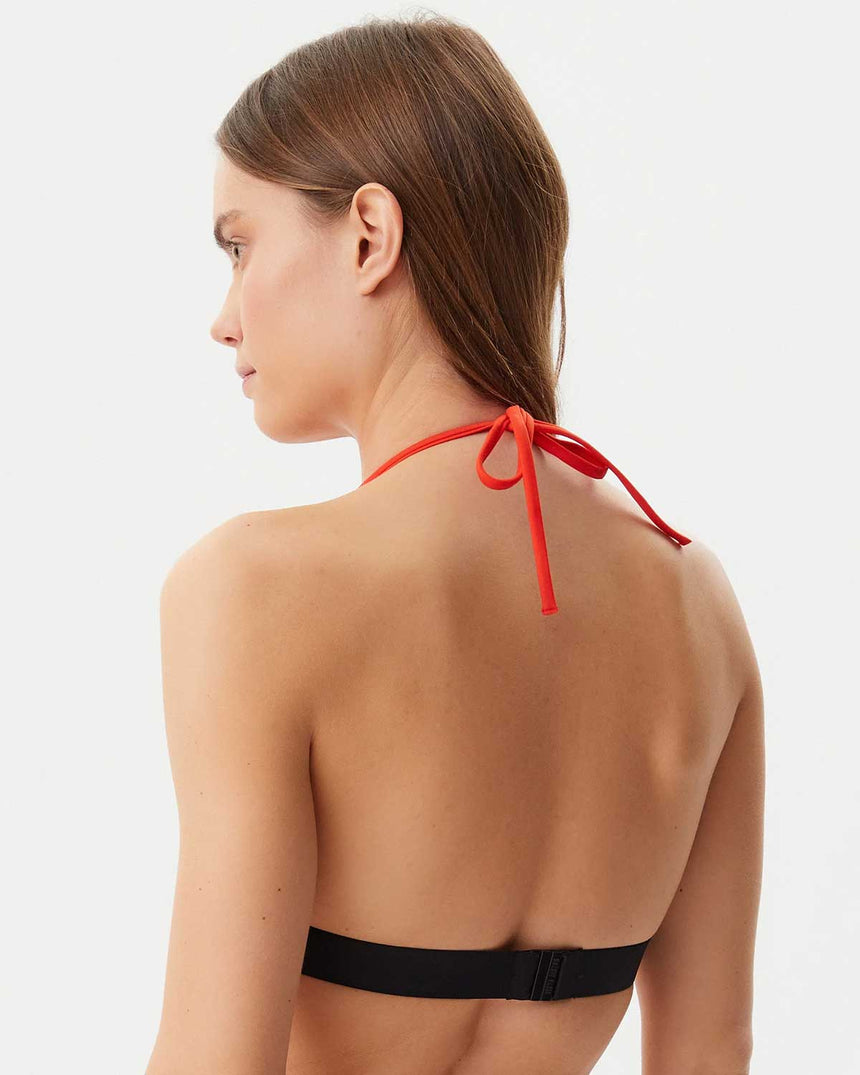 Calvin Klein Triangle Bikini Üstü Flaming Chili