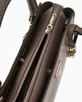 Guess Daryna Logolu Satchel El Çantası Dark Taupe