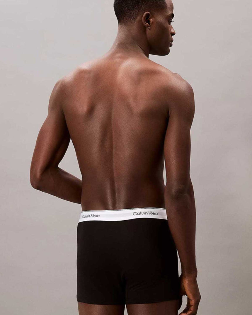 Calvin Klein Trunk 3P Underwear Bottoms Boxer Black/Leader Striple Black/Glacier