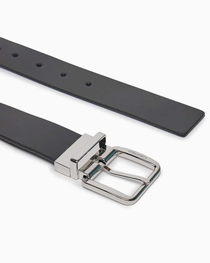 Calvin Klein Adjustable Belt Erkek Kemer Ck Black/Dark Brown Smooth