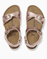 Birkenstock Rio Kids BF Electric Metallic Çift Bantlı Çocuk Sandalet Copper