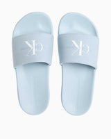 Calvin Klein Slide Monogram Flip Flops Terlik Triple Cloud Blue