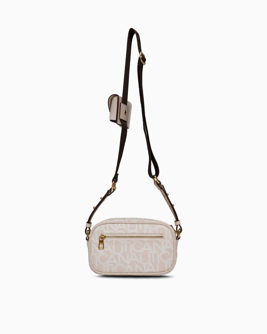 Nautica Mini Cüzdan Detaylı Çapraz Askılı Çanta Krem