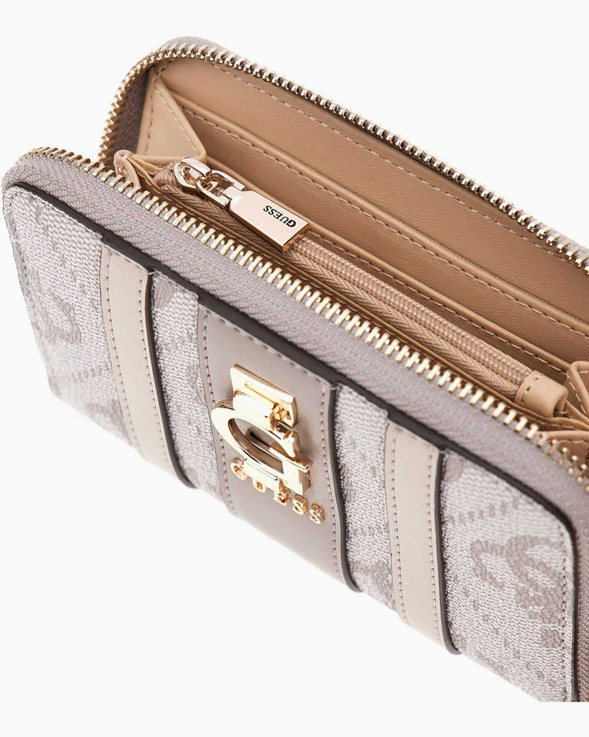Guess Erenia Orta Boy Fermuarlı Kadın Cüzdan Dark Oak