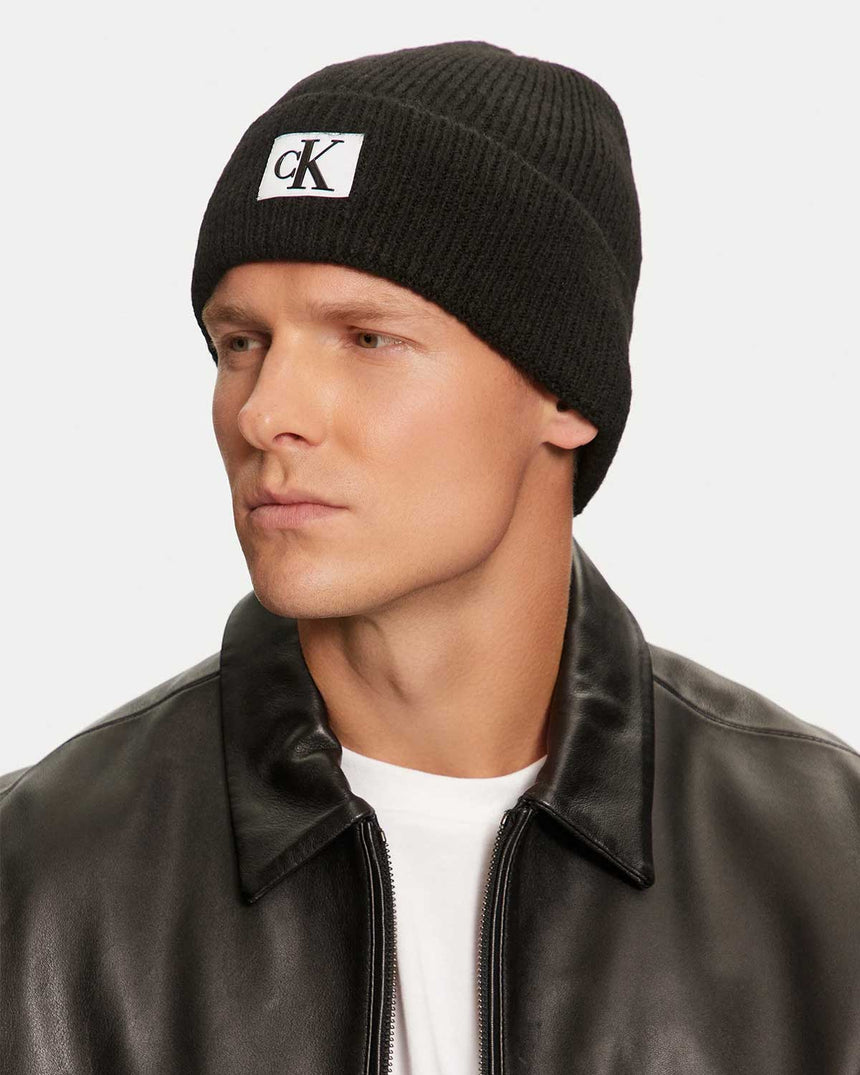 Calvin Klein Jeans Seasonal Patch Beanie Black