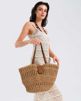 Nautica Taş Detaylı Kadın Plaj Çantası Bej