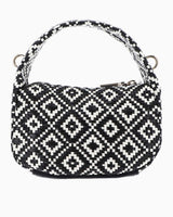Guess Rianee Mini Hobo Desenli Çapraz Askılı Çanta Black