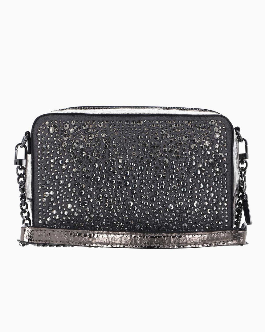 Guess Lua Mini Taşlı Çapraz Askılı Çanta Pewter