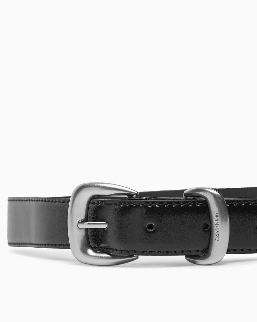Calvin Klein 2 Parçalı Logo Tokalı Kadın Kemer Black