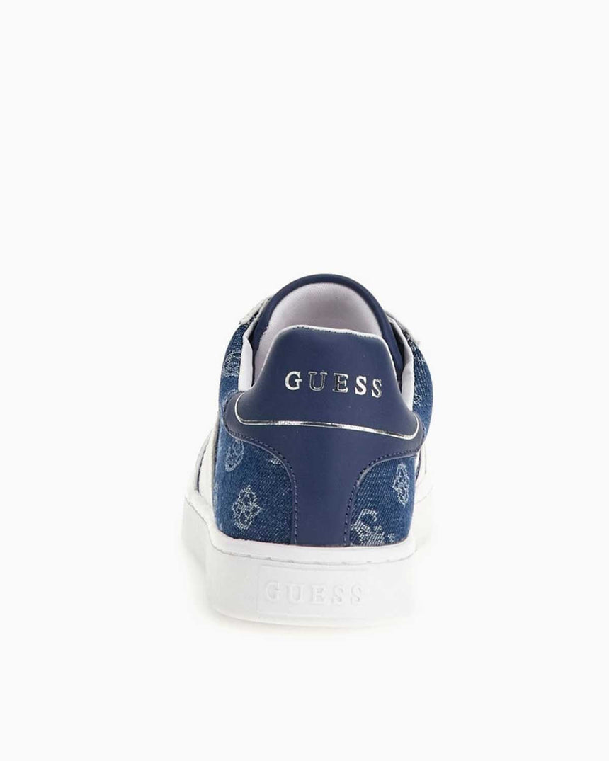 Guess Jrone4 Denim Baskılı Sneaker White Blue