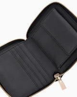 Guess Cresidia II Fermuarlı Küçük Boy Kadın Cüzdan Black Logo