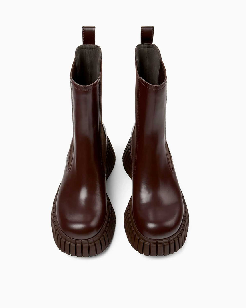 Camper Bcn Rugan Yarım Bot Koyu Kahverengi