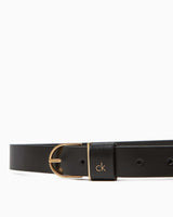 Calvin Klein Metal Yuvarlak Tokalı 25mm Kadın Kemer Black