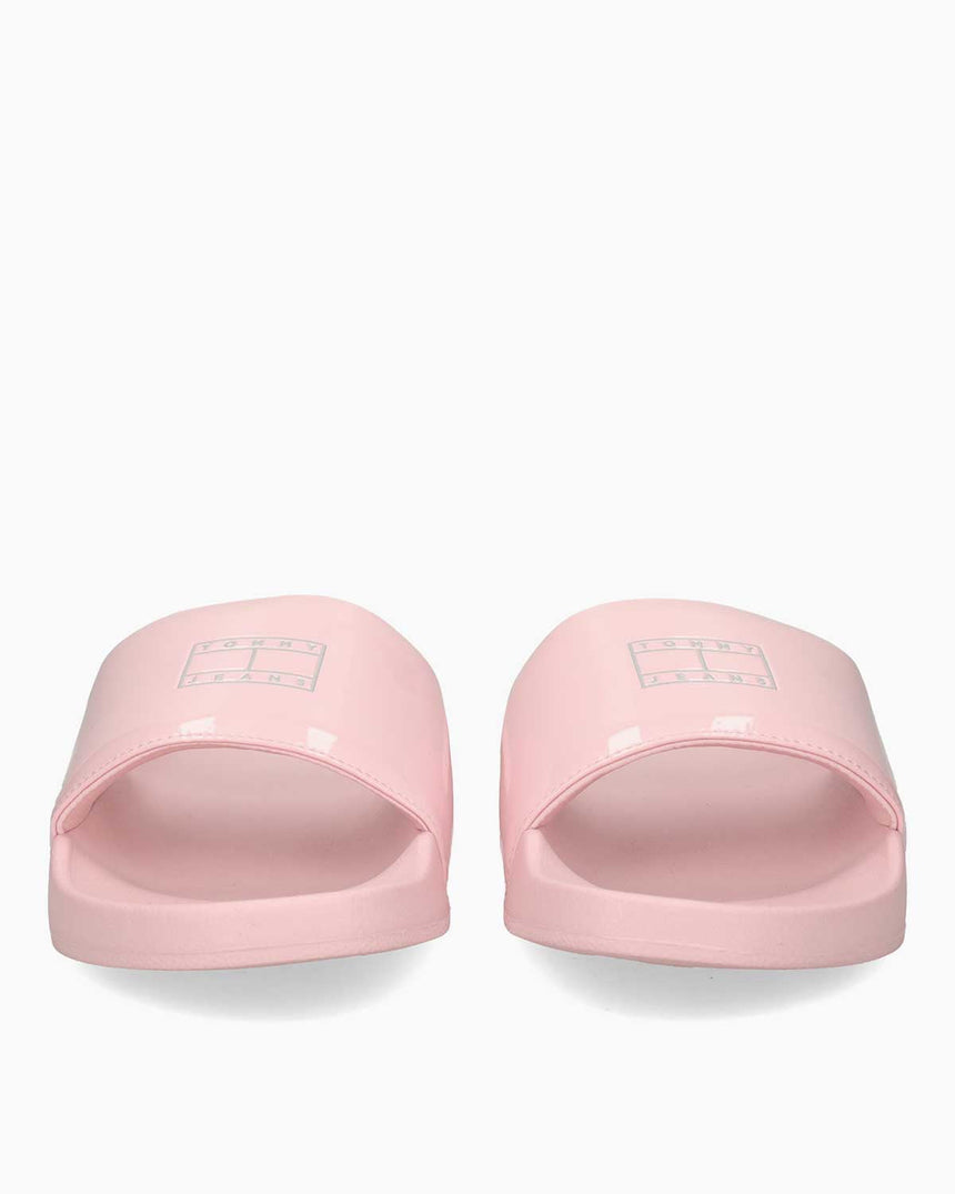 Tommy Hilfiger Bubble Bayrak Logolu Kadın Havuz Terlik Misty Pink