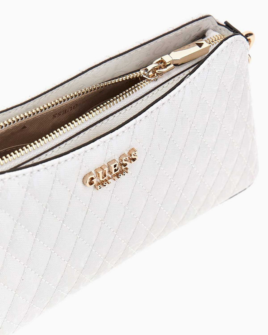 Guess Betula Zincir Detaylı Parlak Omuz Çantası White