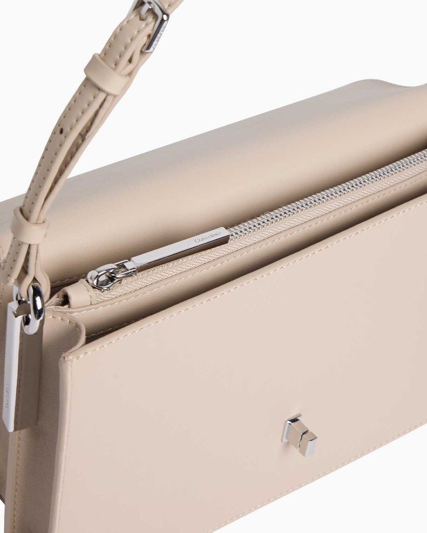 Calvin Klein Elongated Shoulder Bag Crockery