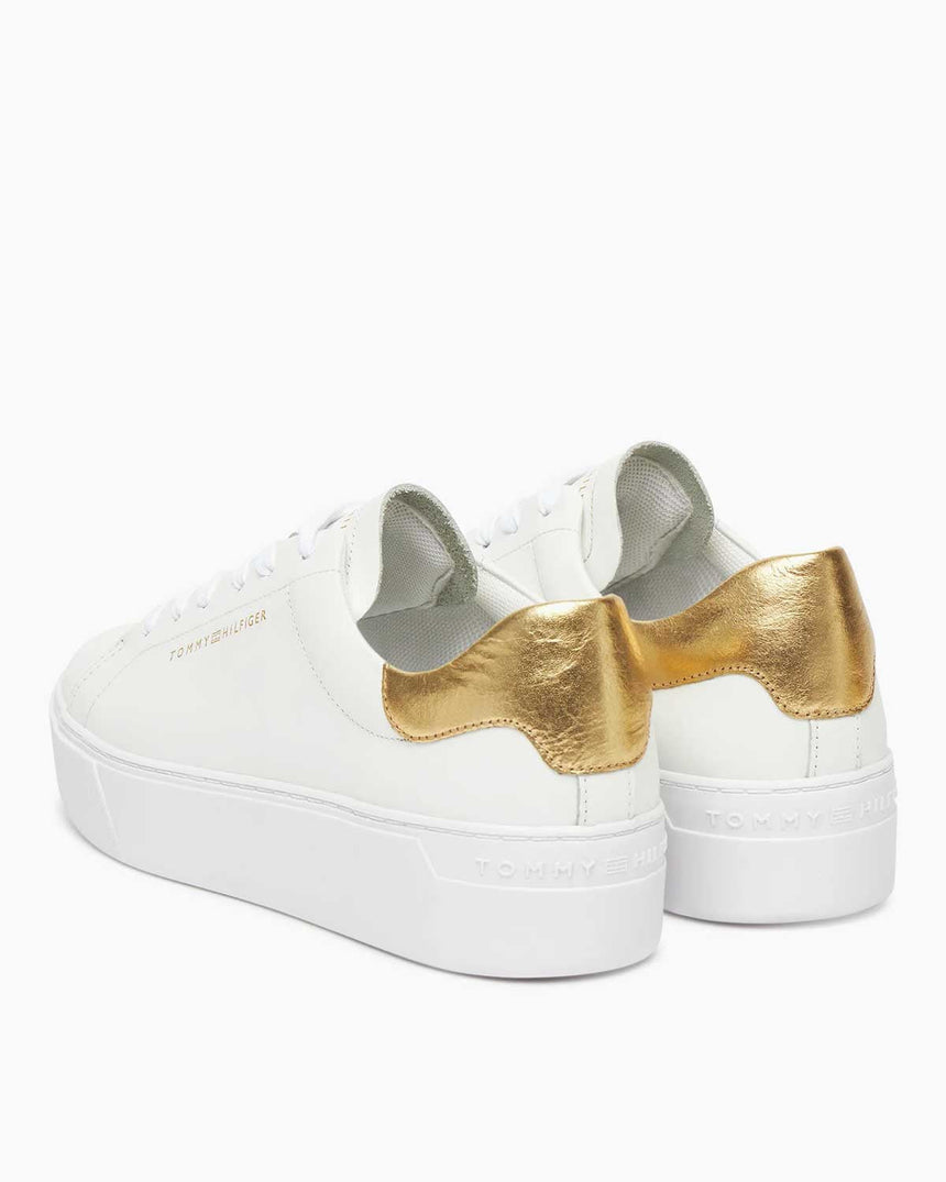 Tommy Hilfiger Seren Platform Tabanlı Kadın Sneaker White/Gold