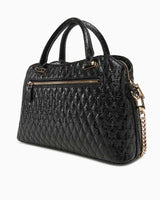 Guess Betula Çift Manyetik Kapaklı Satchel El Çantası Black