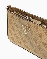 Guess Noelle Mini Top Omuz Çantası Latte Logo / Brown