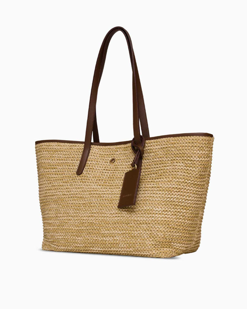 Nautica Logolu El Çantası Bej - Açık Kahve