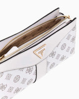 Guess Dorys Logo Desenli Çapraz Askılı Çanta White Logo