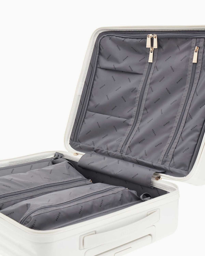 Guess Centennial 18 In 8-Wheeler Kabin Boy Valiz White