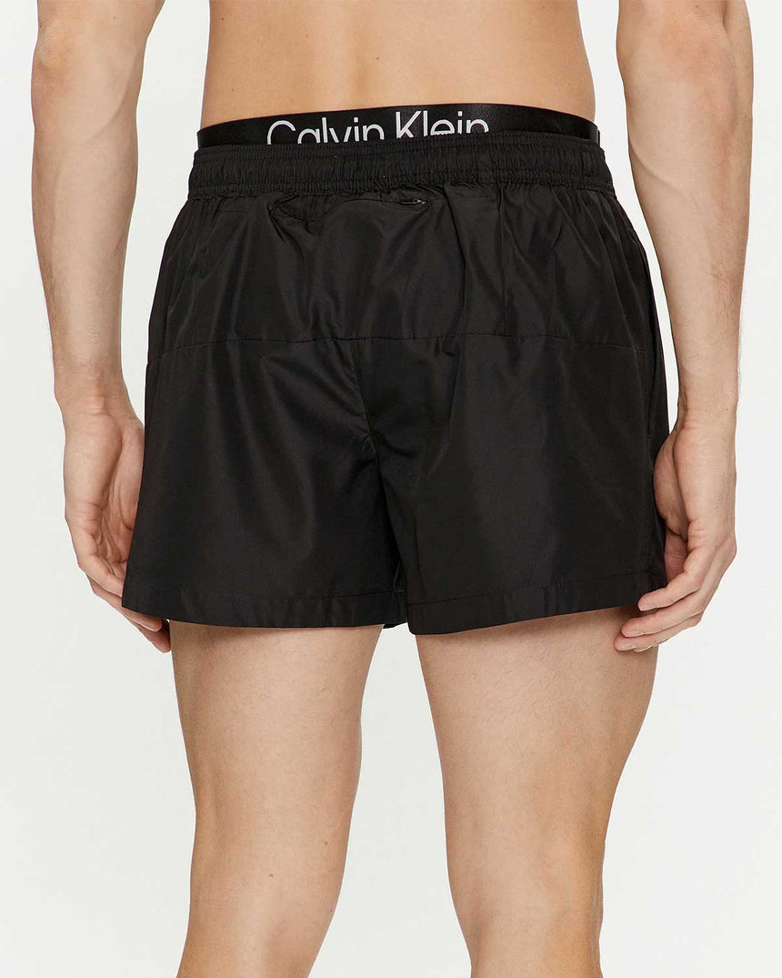 Calvin Klein Double Waistband Deniz Şortu Black