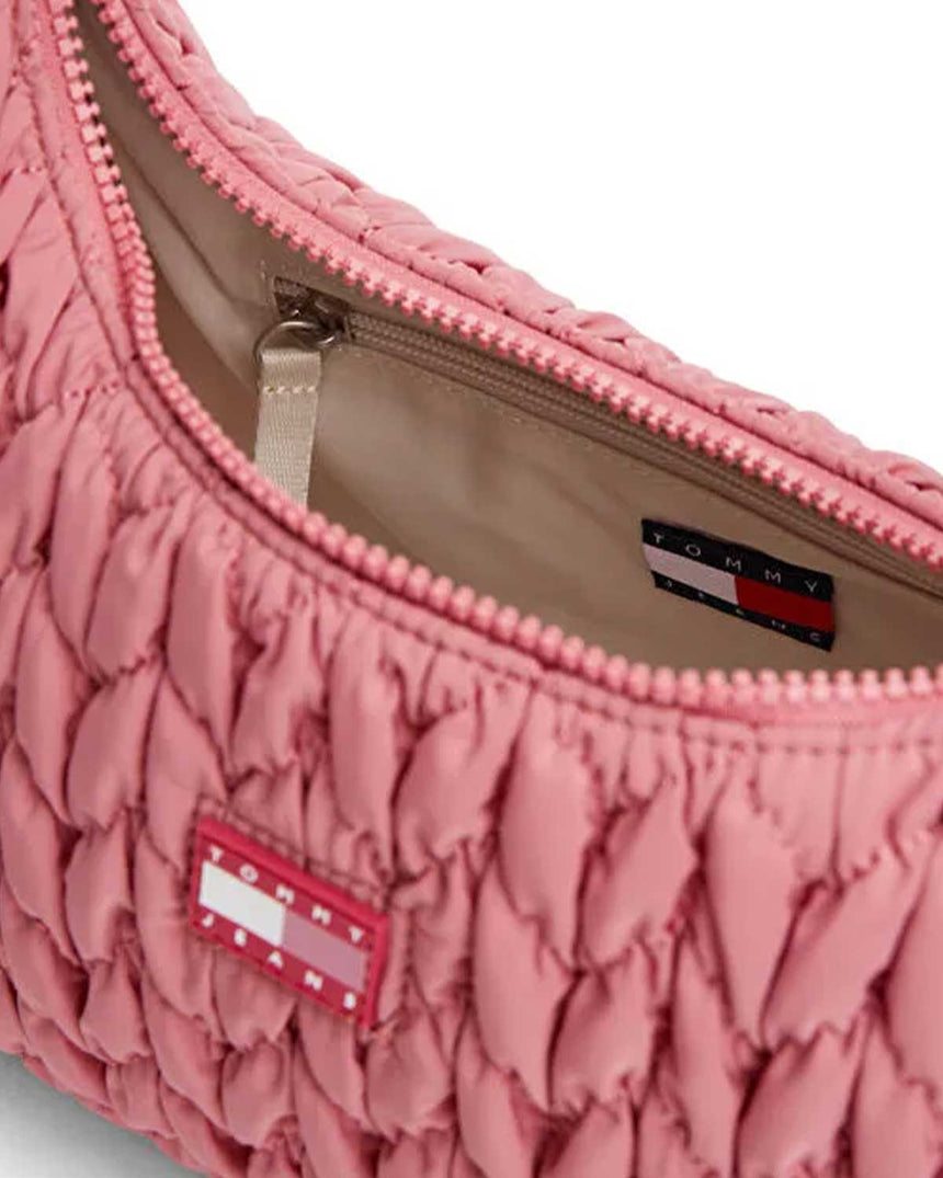 Tommy Hilfiger X-Body Kapitone Şehirli Kadın Omuz Çantası Tahiti Berry