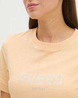Guess Eleanora Logo Baskılı Tshirt Sandy Peach