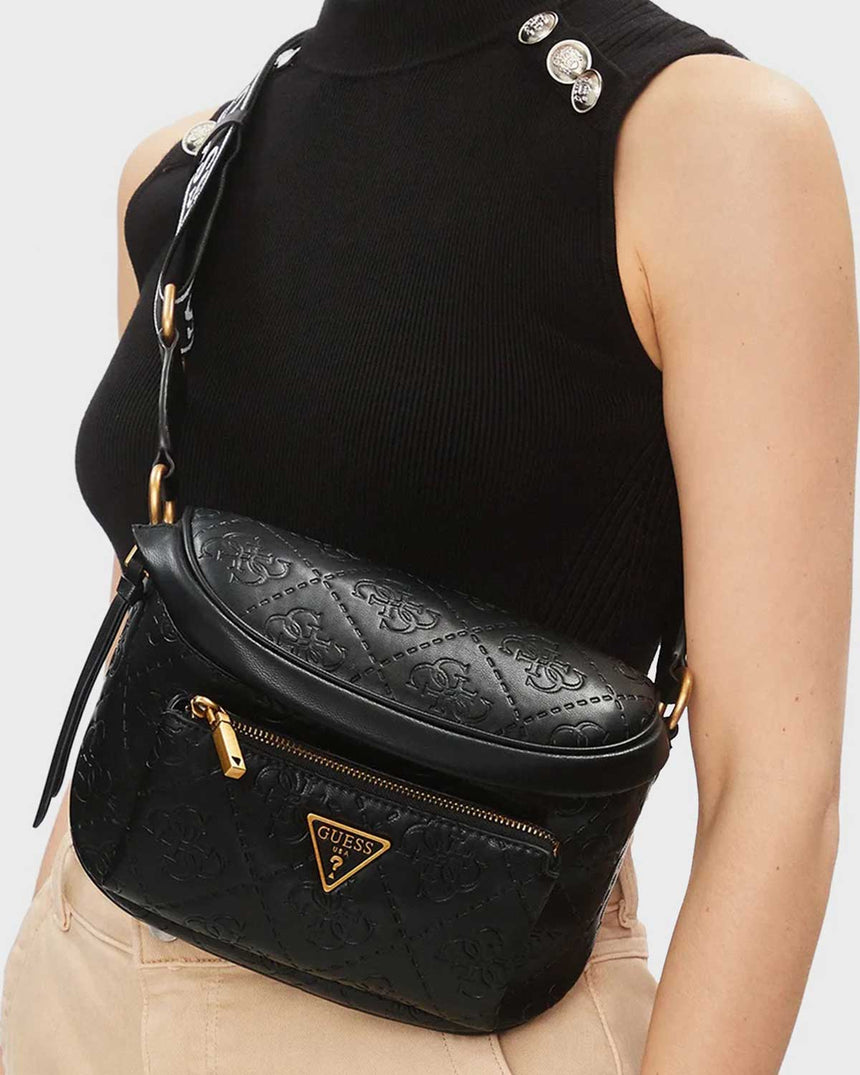Guess Power Play Mini Body Bag Black Logo