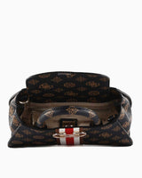 Guess Nelka Mini Satchel El Çantası Mocha Logo