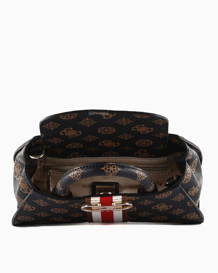 Guess Nelka Mini Satchel El Çantası Mocha Logo