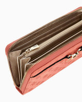 Guess Arlena Logo Zip Around Cüzdan Coal Logo