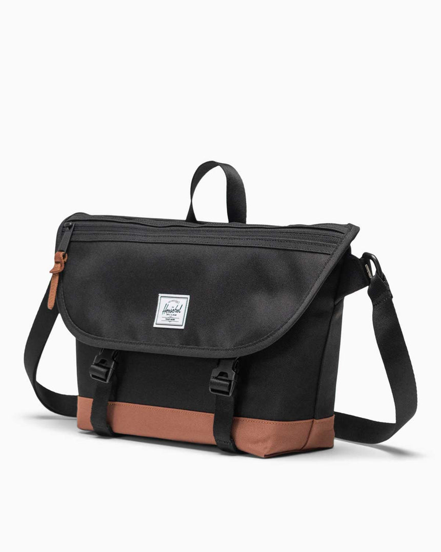 Herschel Cove Small Messenger Çapraz Askılı Çanta Black/Saddle Brown