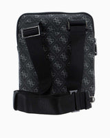 Guess Torino Monogram Logolu Çapraz Askılı Çanta Dark Black