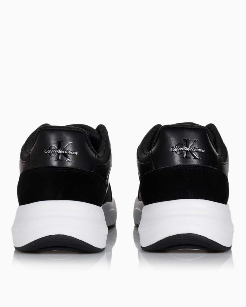Calvin Klein Retro Tennis Low Laceup Mtl Erkek Sneaker Black/S Black/Eggshell